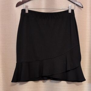 Max Studio Black Mini Skirt with Ruffle Hem